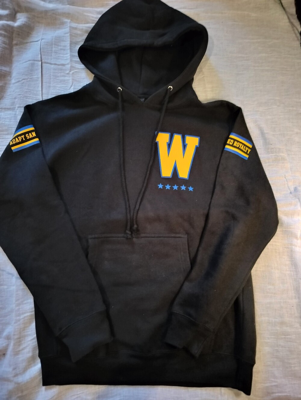 EUC Adapt San Francisco Black Blue NBA Golden State Warriors BBall Hoodie Small